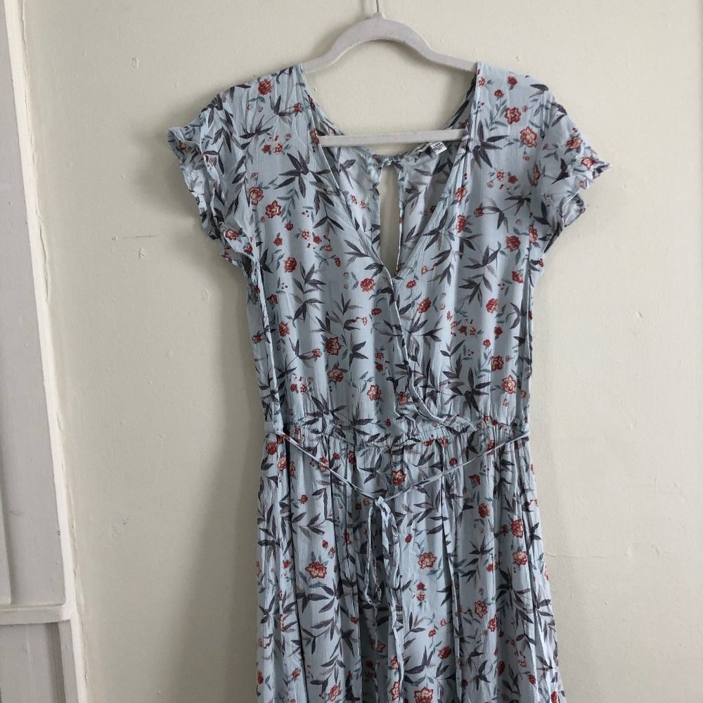 American eagle blue floral romper